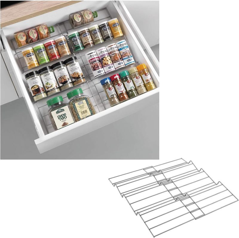 Organizador de armario de especias, estante de almacenamiento giratorio,  cajón extraíble, estante de especias picantes, diseño Modular de 2…