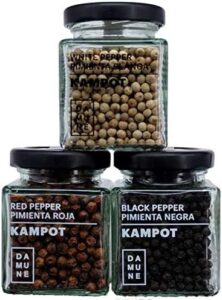 Pimienta-Kampot-Roja-Negra-Blanca-Damune-Especiero-org